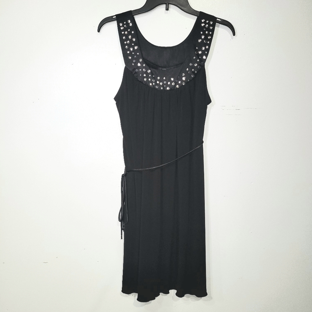 XOXO Black Dress with Silver Studded neckline